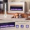 Edendirect 70 in. Freestanding, Wall Mounted Electric Fireplace, Black, Multi Color Flame ED453B - alternate 1